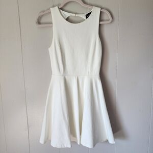 Lulus Semi Formal Party Cocktail Dress Sleeveless Women Size S White Skater